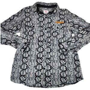 Simply Southern Snakeskin Print Button Front Shacket Jacket‎ Women's Size S